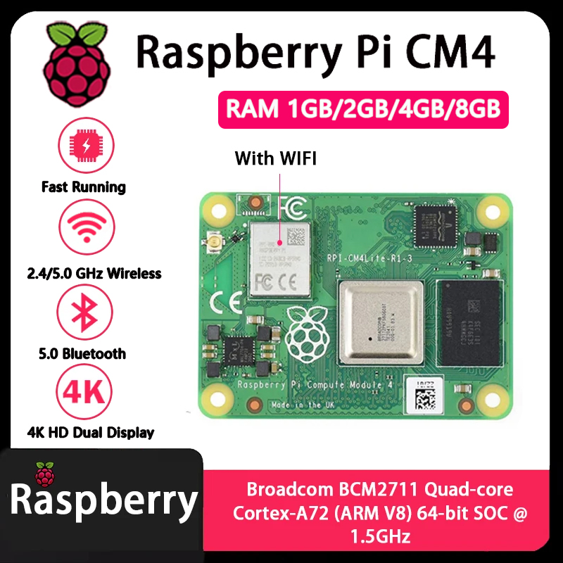 Raspberry Pi CM4 1GB/2GB/4GB/8 - Compute Module 4 32Gb Wifi review and price